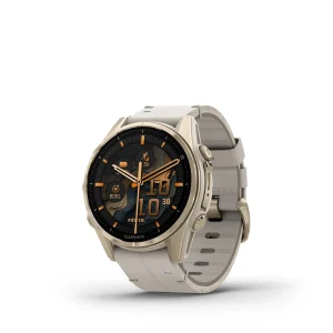 Fenix 8 - 43mm, AMOLED Sapphire - Drapplitað með leðuról