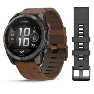 Fenix 8 Pro - 51mm, AMOLED Sapphire - Svart með leðuról