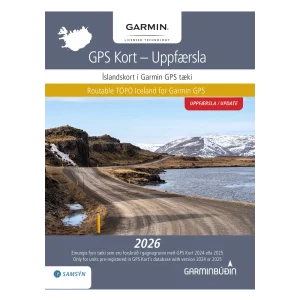 Garmin Íslandskort 2026 Uppfærsla - Rafræn útgáfa